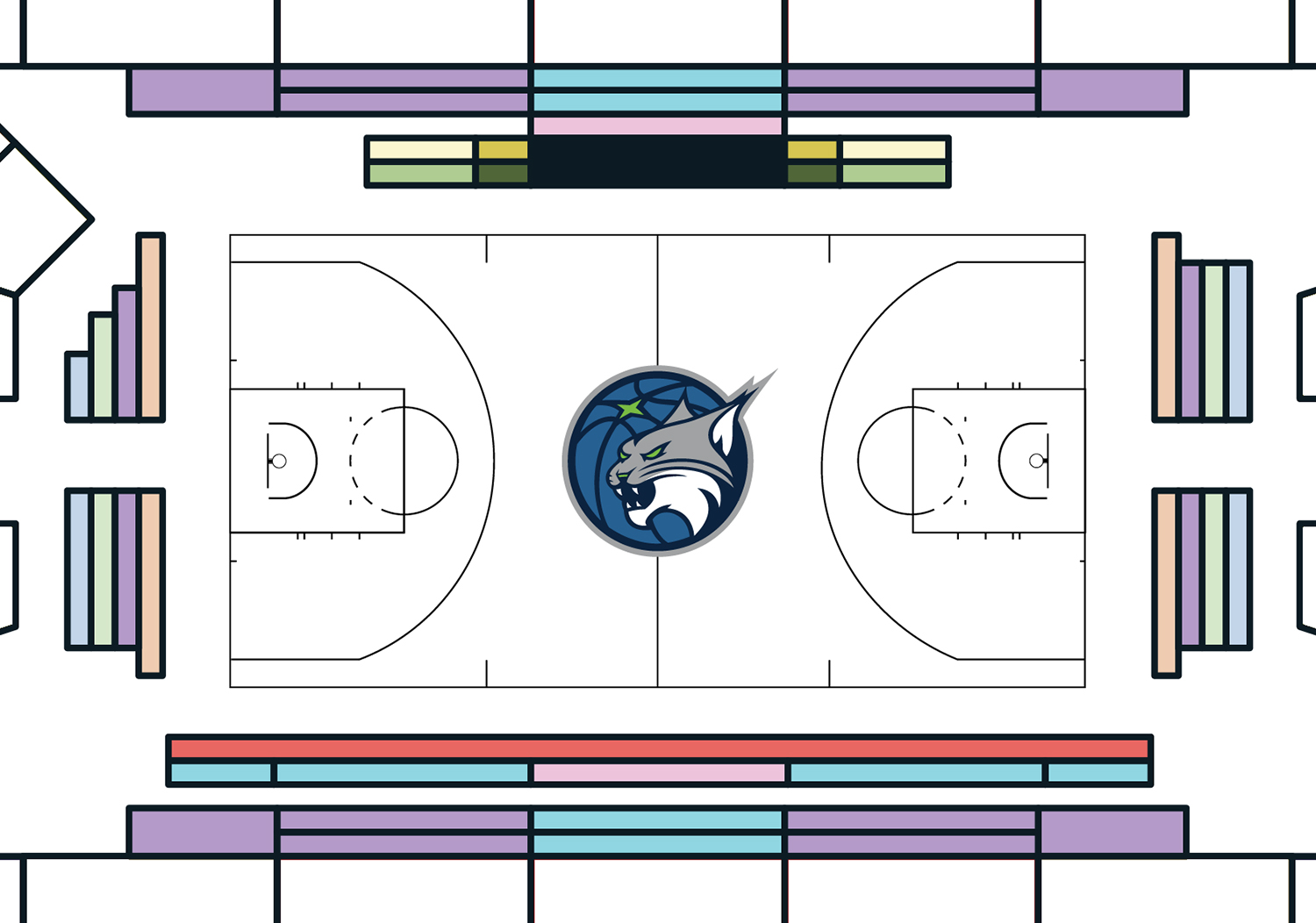 Courtside Club Seating Map
